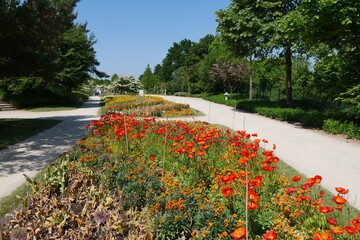 Großes Blumenbeet im Park der Gärten in Bad Zwischenahn