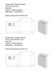Cosmetic Product Box 3d Mockup with Template Dieline