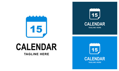 Calendar Logo Design Template. Calendar Time Schedule Icon Vector Illustration Logo Template.