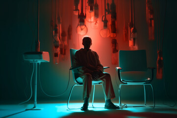 Cancer. radiotherapy treatment. Reabilitation. Immunostimulation procedure, oncology patient having a chemotherapy, Idea of healthcare, oncology illness and medicine treatment.