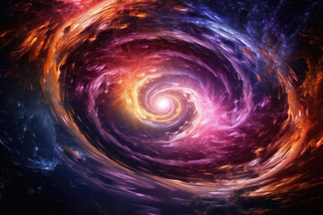 Obraz premium Colorful and spectacular galactic waterfalls. AI generated