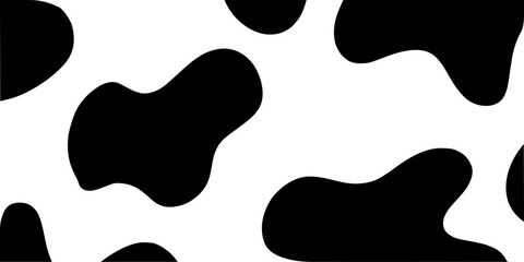Banner, black and white cow texture.