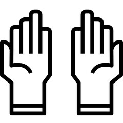 Glove outline icon design