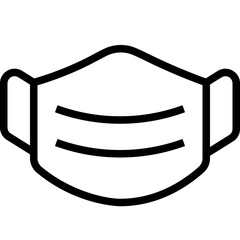 Surgical mask outline icon design