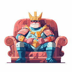 illustration of a couch warrior