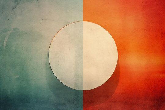 minimalistic abstract background with a single circle, representing wholeness and infinite possibilities