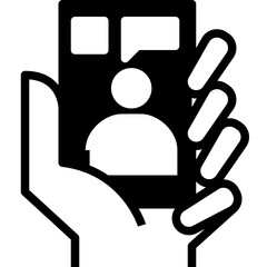 Vdo call. glyph icon design