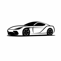 Fototapeta premium Simple Modern Car Illustration
