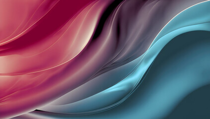 Fototapeta premium Light Silk Waves, AI Generative 