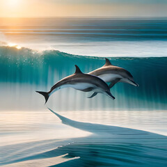 dolphins in the sea