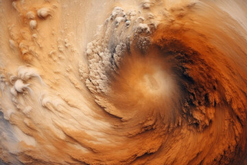 whirlpool of swirling sand and dust, creating a mesmerizing vortex of earthy tones and textures