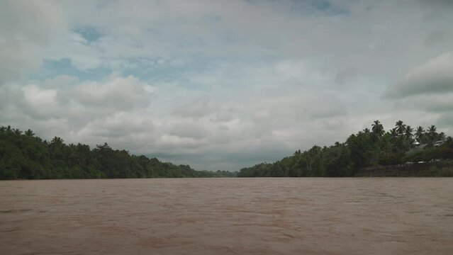 Batang Hari ( Sungai Batanghari ) The Longest River In Jambi Sumatra Indonesia