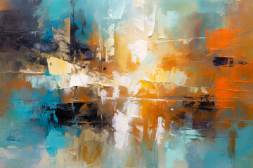 symphony of abstract brushstrokes and textures, evoking a sense of artistic expression and creativity