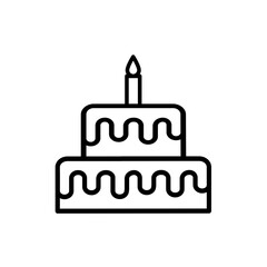 birthday cake - vector icon