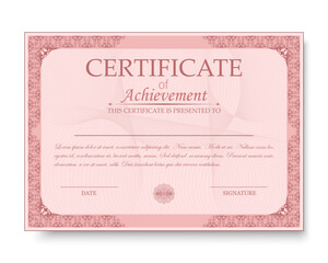 Certificate of appreciation template, gold and blue color. Clean modern certificate with gold badge. Certificate border template with luxury and modern line pattern. Diploma vector template.