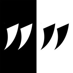 black and white quote icon