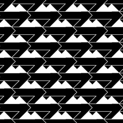 Fototapeta premium Seamless surface pattern design with arrows and triangles ornament. Repeated figures ornamental background. Ethnic wallpaper. Tribal embroidery motif. Digital paper, page fill, textile print.