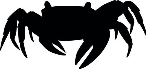 Crab, sea animal silhouette - vector illustration for logo or pictogram. Outline. Crab silhouette for sign or icon © Hanna
