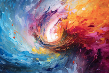 whirlpool of abstract colors swirling in a mesmerizing dance, inviting the viewer into a realm of imagination