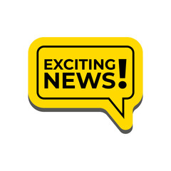 Exciting news speech bubble banner