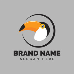 Toucan bird logo design vector template