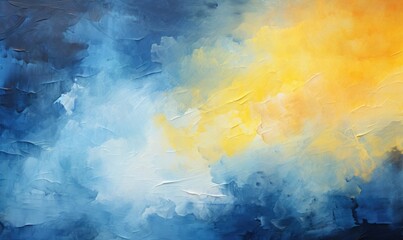 Obraz na płótnie Canvas Yellow and blue watercolor background for textures backgrounds and web banners design, generative AI