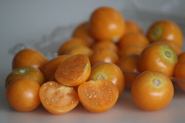 Cape gooseberries, commonly known as Rasbhari in India, is a small orange berry fruit.