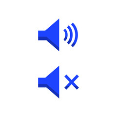 No Sound Sign, icon. Mute, sound, quiet, voice, loud, volume button icon. speaker set icon, sound set icon