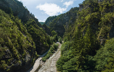 Fototapeta na wymiar Aerial View of the Kundler Klamm Gorge in the Region of Tyrol, Austria