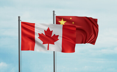 China and Canada flag