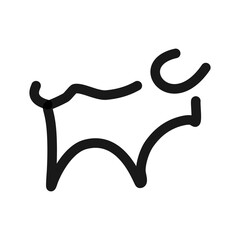 bull simple line art doodle