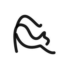 stretching cat doodle