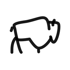 bison doodle © TheDoodleLibrary
