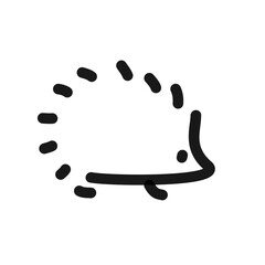 hedgehog doodle, cute mini drawing