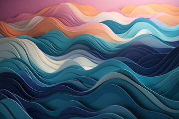 Fototapeta premium abstract background with waves