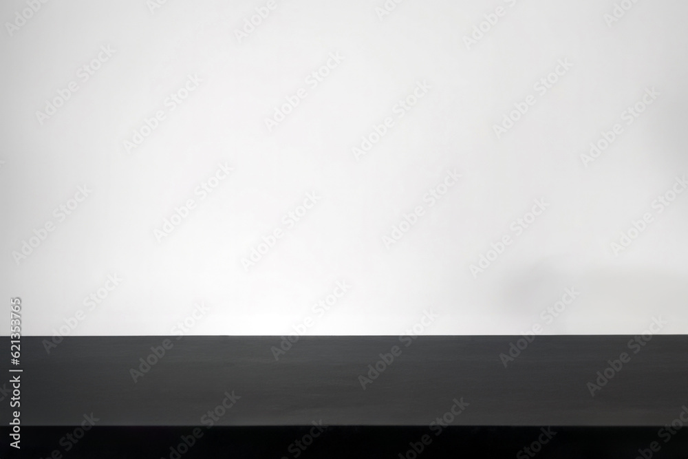 Aufkleber empty black table top isolated on white background. for product display. high quality photo