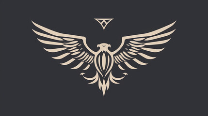 Mystic Hawk logo design isolated in black background