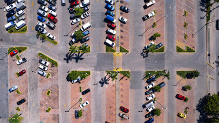 Estacionamiento, autos, vista aerea, Bahía de Banderas, Puerto Vallarta