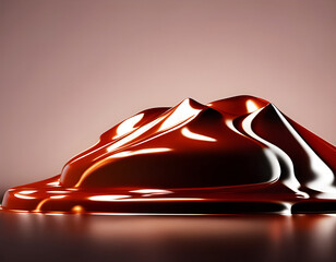 Illustration of melted chocolate sauce 