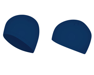 Blue swim cap. vector illustration