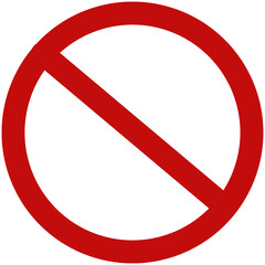 Stop prohibited sign