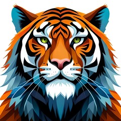 Fototapeta na wymiar tiger head vector generated by AI technology