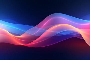 abstract background with waves. Generative AI.