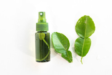 Kaffir Lime and shampoo product for Maintain shiny hair, cure hair loss symptoms. green product.