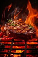 a juicy steak from the grill  | Generative AI