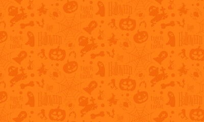 Halloween seamless pattern background, vector illustration