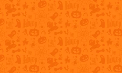 Foto op Plexiglas Halloween seamless pattern background, vector illustration © Gumey