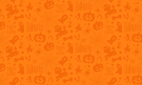 Halloween seamless pattern background, vector illustration