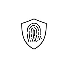fingerprint icon vector  fingerprint protect 