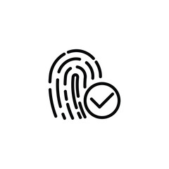 fingerprint icon vector  fingerprint protect 
